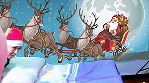 Santa's stripping preview teases Agarabas and Olpr's big cock play.