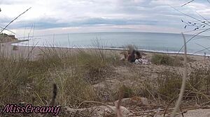 french teacher slut sucks stranger cock on nude beach wanna see her cumshot?