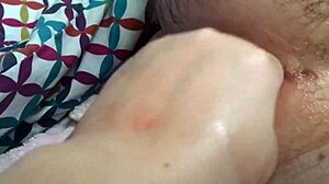 wife stretches husband with intense fisting