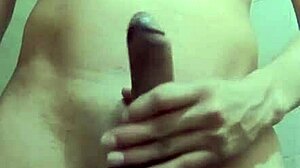 flaco strokes monster cock in work bathroom stall
