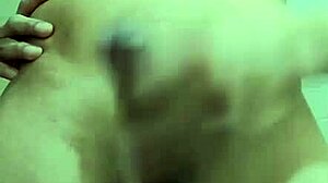 flaco strokes monster cock in work bathroom stall