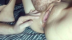 Ecstasy Flows in Close-Up Korean Wife's Tight Wet Pussy Tease