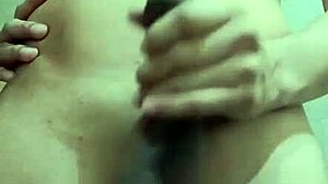 flaco strokes monster cock in work bathroom stall