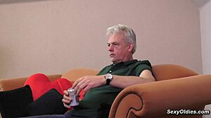 kinky 20yo redhead rides old man's cock wildly