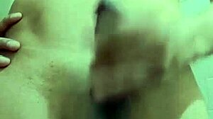 flaco strokes monster cock in work bathroom stall