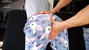 STEP DADDY SPANKS MY TIGHT 18+ ASS HARD THEN FINGERS PUSSY!