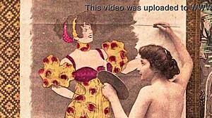 vintage erotic art unfolds antique seduction scenes