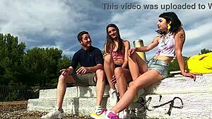 WATCH THESE HOT STUDENTS GET FUCKED OUTDOORS!