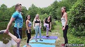 Clothed British Babes Sucking Cocks in Outdoor Humiliation