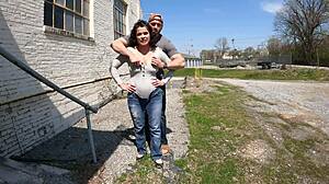 Curvy housewife's miniskirt pantsed for public ass worship humiliation