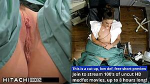 freshman kendra heart hitachi orgasms from doctor!