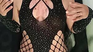 curvy latina milf allisonvega halloween lingerie ass tease