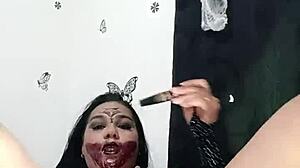 curvy latina milf allisonvega halloween lingerie ass tease