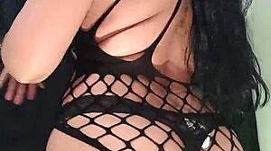 curvy latina milf allisonvega halloween lingerie ass tease