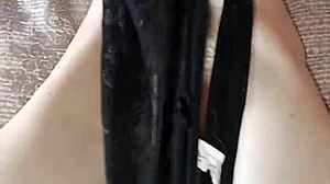 gretala rubs thong on her sexy black feet??