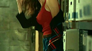 alexandra daddario's sexy big tits bounce in hot scenes