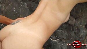 melody takes beach creampie from brazilian stud sex completo