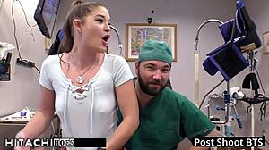 freshman kendra heart hitachi orgasms from doctor!