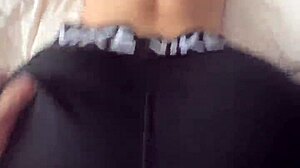 big juicy ass in tight nike leggings bent over for creampie pussy pounding pov