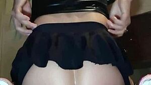 putita sissy rides huge dildo in socks gape training 😈🍆