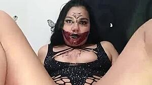 curvy latina milf allisonvega halloween lingerie ass tease