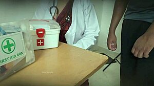 Doctor grinds patient cock deep in her wet horny pussy