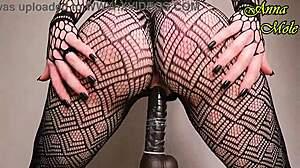 i love watching this pawg ride big dildo in sexy black tights closeup