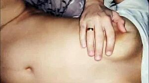 Wife's tight ass stretched by husband's massive throbbing cock