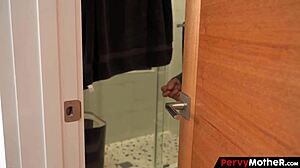 Booty milf catches stepson and fills her tight pussy up good