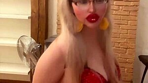 Blonde Belly Dancer Goaldigger Shakes in Glasses Fetish Song