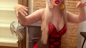 Blonde Belly Dancer Goaldigger Shakes in Glasses Fetish Song