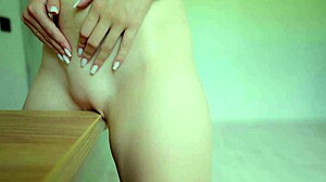 kinky teen dry humps desk naked pussy orgasms