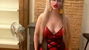 Blonde Belly Dancer Goaldigger Shakes in Glasses Fetish Song