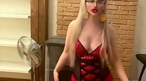 Blonde Belly Dancer Goaldigger Shakes in Glasses Fetish Song