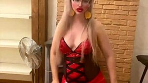 Blonde Belly Dancer Goaldigger Shakes in Glasses Fetish Song