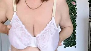 whoa, check out this busty granny shaking her huge tits in sexy lingerie dance!