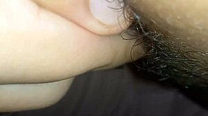 Chubby latina teases her juicy wet big pussy in homemade closeup