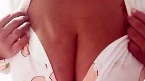 mexican teen's big natural tits goodnight kiss