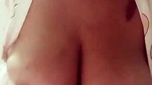mexican teen's big natural tits goodnight kiss