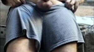 i'm the naughty naked exhibitionist flashing my huge cock everywhere