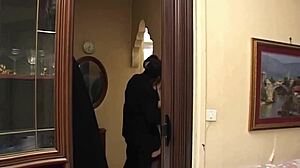 Lingerie slut bold beauty fucks two cocks wildly