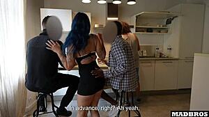 Khalamita sneaks home fuck cheating on boyfriend while he cooks