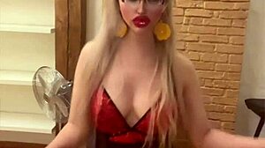Blonde Belly Dancer Goaldigger Shakes in Glasses Fetish Song