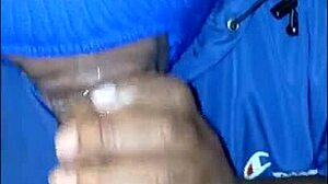 Masked Lady Soaks Jacket Sucking Massive BBC!