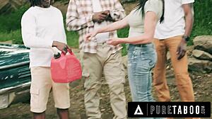 pure taboo strangers gangbang shay sights roadside. milf lookalikes take big dicks rough interracial creampies