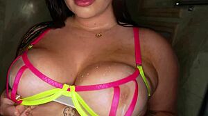 Pawg's Fat Ass Stretched Wide by Monster BBC in Shower