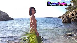 Maria Gutjahr's Massive Tits Bare on Beach Tease