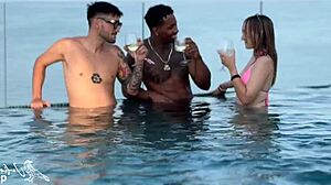 after pool bbc and colombian stud dp my tight teen pussy and ass hard