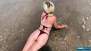 Gorgeous Blonde Lolipop Gets Hard Fucked by BF Mark Pirson in Passionate Missionary Cowgirl.