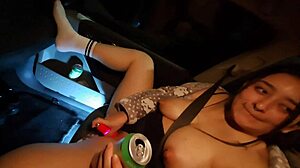 she squirts multiple times in public car outdoor creampie naked